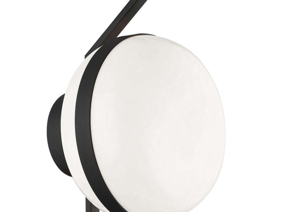 Φωτιστικό Τοίχου - Απλίκα Palma 4245400 E27 Black-White Viokef Μέταλλο,Γυαλί