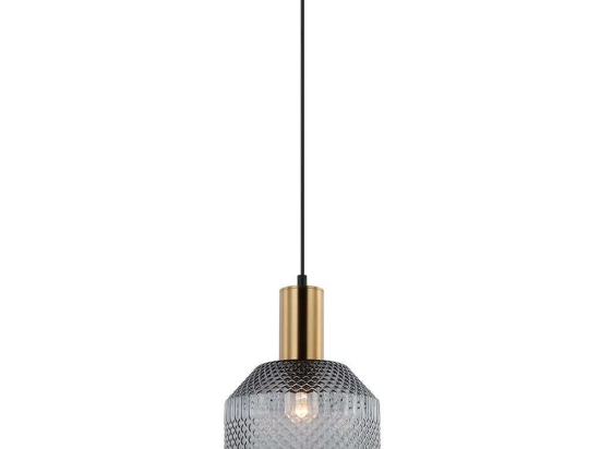 Φωτιστικό Οροφής Ariadne 4266900 20x185,5cm 1xE27 40W Black-Gold Viokef Μέταλλο,Γυαλί