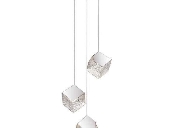 Φωτιστικό Οροφής Dream 4273100 48x148,5cm 3xE14 25W Clear-Chrome Viokef Ατσάλι,Γυαλί