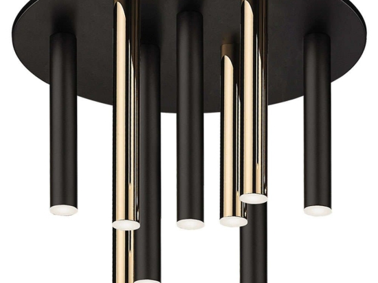 Φωτιστικό Οροφής - Πλαφονιέρα Ballet 4265200 42x33cm Led 4050Lm 47W 3000K Black-Gold Viokef Ατσάλι