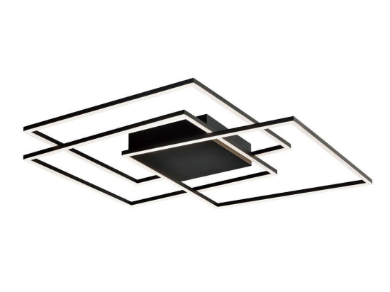 Φωτιστικό Οροφής - Πλαφονιέρα Daniel 4263400 75x7cm Led 3950Lm 79W 3000K Black Viokef Ατσάλι, Αλουμίνιο