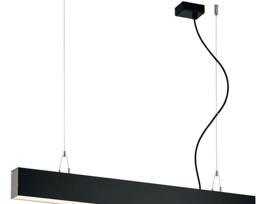 Φωτιστικό Οροφής - Ράγα Station Ultra 3911-0019-4-B-N 58x120cm Led 2700Lm 15W 4000K Black Viokef Αλουμίνιο