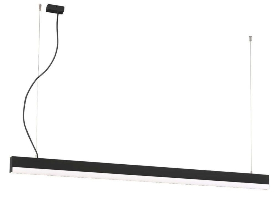 Φωτιστικό Οροφής - Ράγα Aria 3911-0018-3-B-N 150x120cm Led 4400Lm 40W 3000K Black Viokef Αλουμίνιο