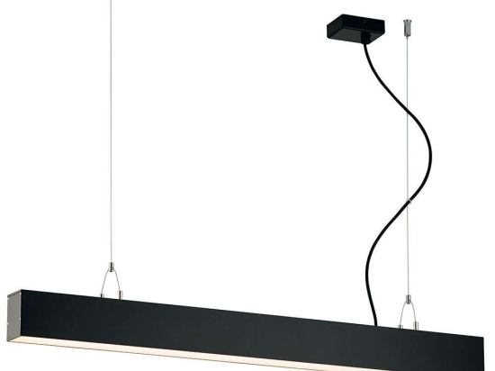 Φωτιστικό Οροφής - Ράγα Station Ultra 3911-0022-3-B-N 226x120cm Led 10260Lm 59W 3000K Black Viokef Αλουμίνιο