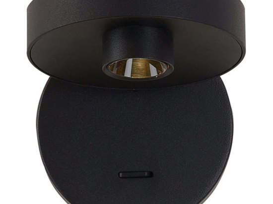 Φωτιστικό Τοίχου - Απλίκα Factory 4288001 Φ10x14,1x13cm Led 150lm 4W 3000K Black Viokef