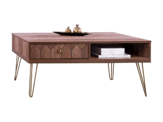 ΤΡΑΠΕΖΙ ΣΑΛΟΝΙΟΥ PHILIPPA HM8672 ΚΑΡΥΔΙ ΜΕ ΧΡΥΣΟ 110x55x42Υ εκ.