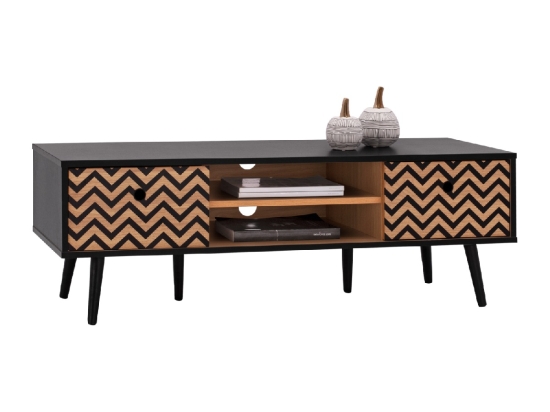 ΕΠΙΠΛΟ TV CHARLEEN HM8667 ΜΑΥΡΟ ΜΕ ΦΥΣΙΚΟ 120x40x40Υ εκ.