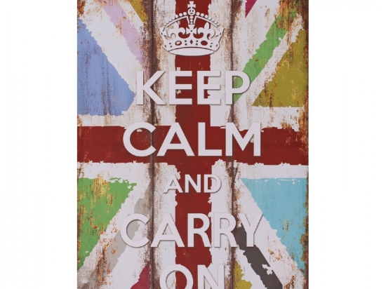 ΠΙΝΑΚΑΣ ΚΑΜΒΑΣ KEEP CALM HM7154.03 60X90X2.5 εκ.