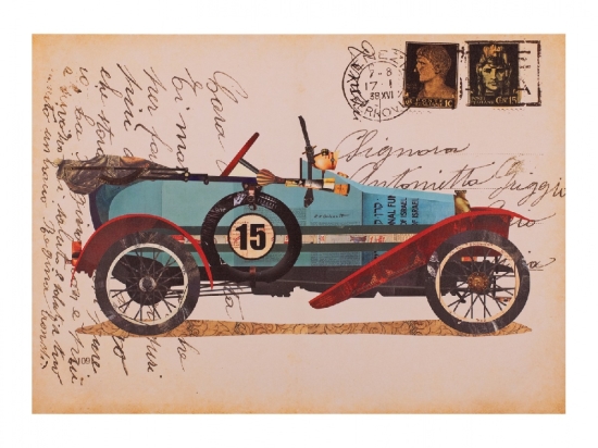 ΠΙΝΑΚΑΣ ΚΑΜΒΑΣ OLD CAR HM7153.10 70X50X2.5 εκ.