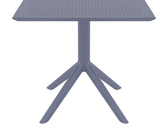 Τραπέζι Sky 20.0245 Dark Grey 80X80X74εκ. Siesta
