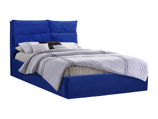 ΚΡΕΒΑΤΙ ROYALTY ΑΠΟ ΒΕΛΟΥΔΟ ΜΠΛΕ ΥΠΕΡΔΙΠΛΟ 160x200 εκ. HM563.08