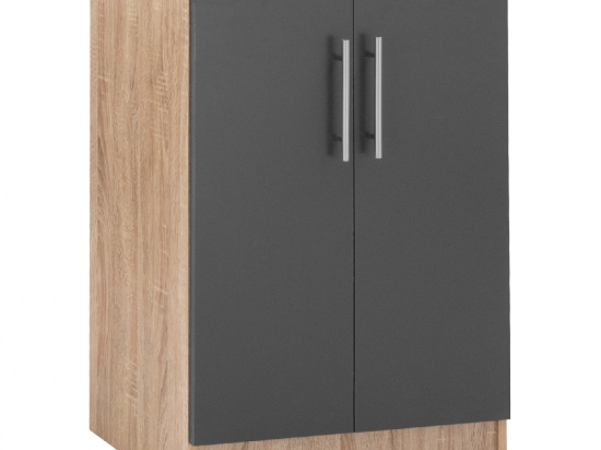 ΠΑΠΟΥΤΣΟΘΗΚΗ ΝΤΟΥΛΑΠΙ ΞΥΛΙΝΗ EMERIE HM2206.04 SONAMA-ΓΚΡΙ 60X40,5X80 εκ.