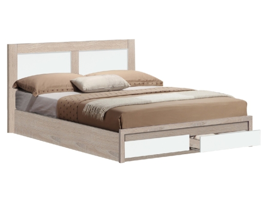 ΚΡΕΒΑΤΙ CAPRI HM312.06 ΜΕ 2 ΣΥΡΤΑΡΙΑ SONAMA ΛΕΥΚΟ ΓΙΑ ΣΤΡΩΜΑ 150x200 εκ.