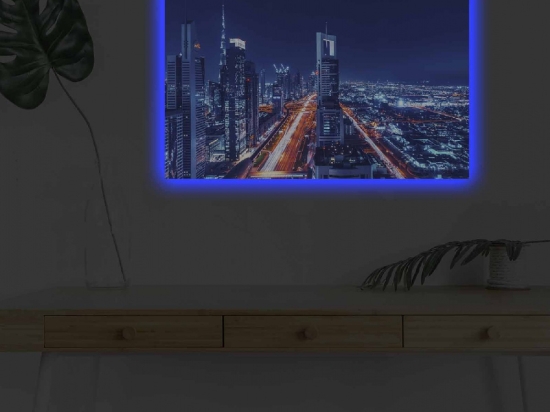 ΠΙΝΑΚΑΣ ΜΕ LED ΝΥΧΤΕΡΙΝΗ ΠΟΛΗ 70x45 HM7338