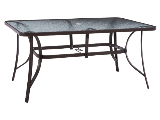 ΤΡΑΠΕΖΙ BRUNO 150X90Χ75Υεκ. ΜΕΤΑΛΛΙΚΟ ΟΡΘΟΓΩΝΙΟ ΚΑΦΕ ΜΕ ΤΡΥΠΑ ΟΜΠΡΕΛΑΣ Φ38 HM5145.12