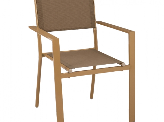 ΠΟΛΥΘΡΟΝΑ ΜΕΤΑΛΛΙΚΗ KALEB CAPPUCCINO-GOLD HM5766.04 TEXTILINE ΜΟΚΑ 57x56x90 εκ.