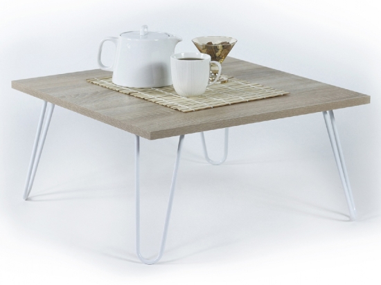 ΤΡΑΠΕΖΙ ΣΑΛΟΝΙΟΥ DIANE HM9180.01 SONAMA ΛΕΥΚΟ 60x60x29Y εκ.