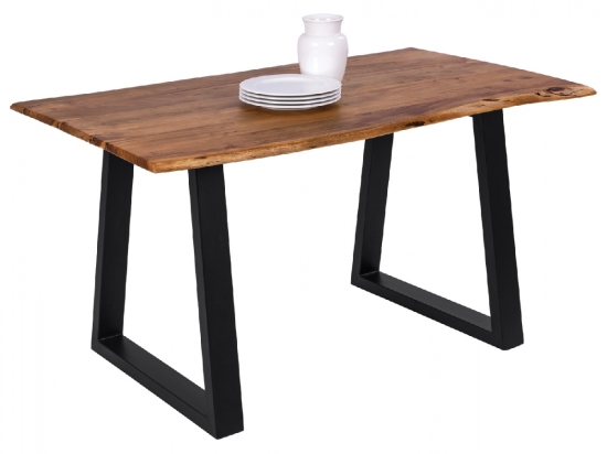 ΤΡΑΠΕΖΙ ΤΡΑΠΕΖΑΡΙΑΣ MONTANA SLIM HM8163.11 ΜΑΣΙΦ ΞΥΛΟ ΑΚΑΚΙΑΣ 140x80x77Υ εκ.
