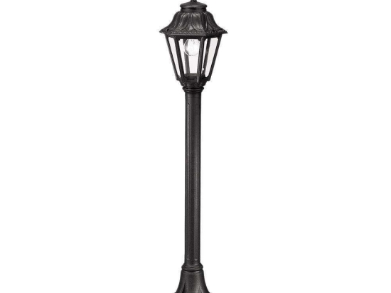 Φωτιστικό Δαπέδου Anna 101514 22x110cm 1xE27 23W Black Ideal Lux Ρητίνη