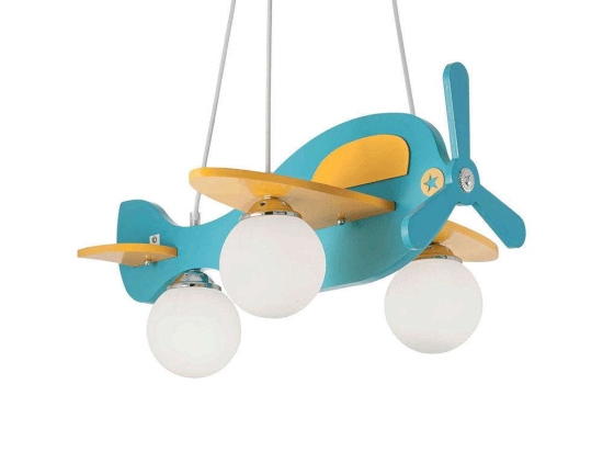 Φωτιστικό Οροφής Avion 136325 49,5x51x40/112cm 3xE14 40W Blue-Yellow  Ideal Lux
