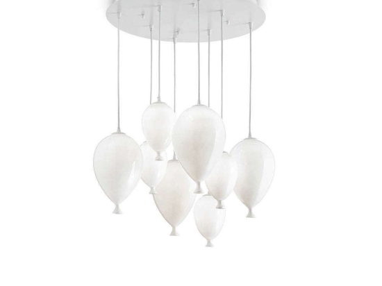 Φωτιστικό Οροφής Clown 100883 50x40/103cm 8xG9 28W White Ideal Lux