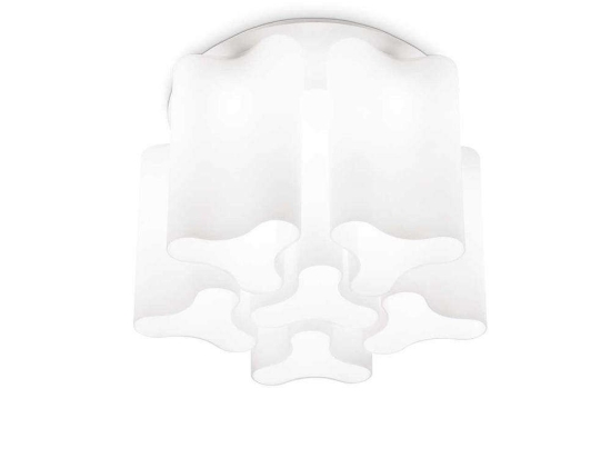 Φωτιστικό Οροφής-Πλαφονιέρα Compo 125503 56x35cm 6xE27 60W White Ideal Lux