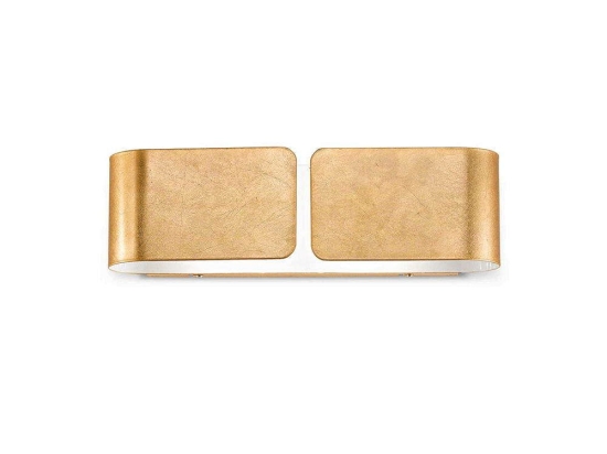 Φωτιστικό Τοίχου Clip 088266 44x12,5x11cm 2xE27 60W Gold Ideal Lux