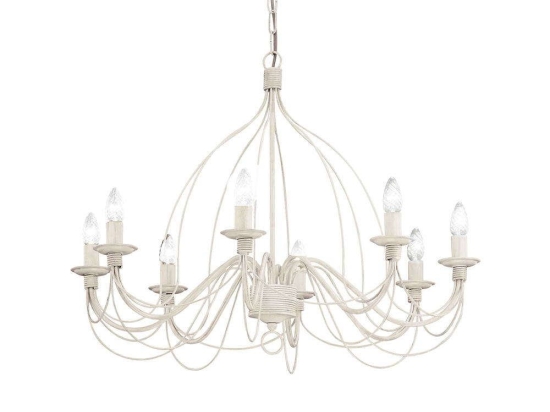 Φωτιστικό Οροφής Corte 005898 80x80/115cm 8xE14 40W White Ideal Lux