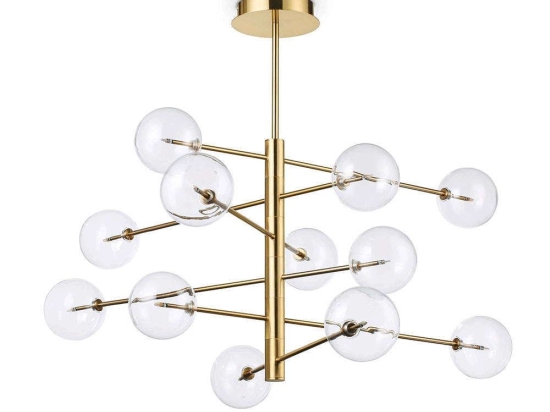 Φωτιστικό Οροφής Equinoxe 200125 124x90,5cm 2W Gold Ideal Lux