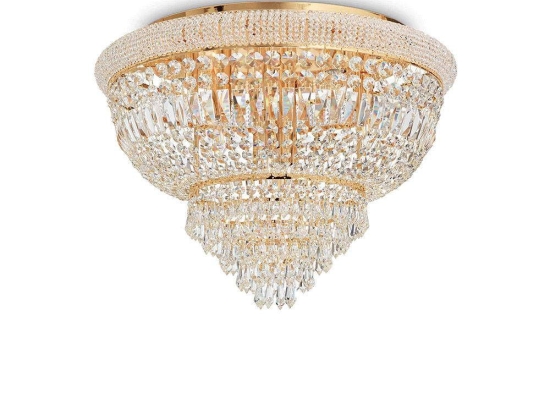 Φωτιστικό Οροφής-Πλαφονιέρα Dubai 243498 78x52,5cm 24xE14 40W Gold Ideal Lux