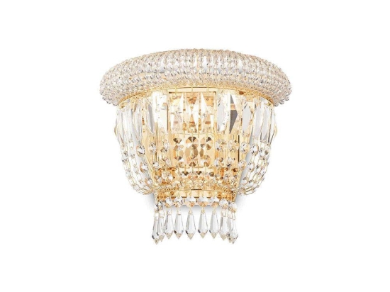 Φωτιστικό Τοίχου-Απλίκα Dubai 201023 25x23x15cm 2xE14 40W Gold Ideal Lux