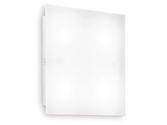 Πλαφονιέρα Flat 134901 40x5x40cm 4xGX53 15W 3000K White Ideal Lux