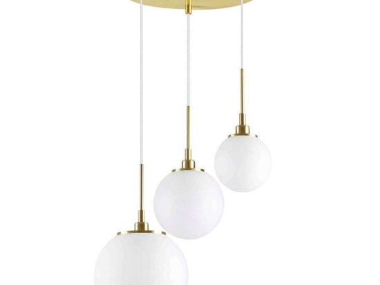Φωτιστικό Οροφής Grape 241340 40x42/180cm 3xG9 28W White-Gold Ideal Lux