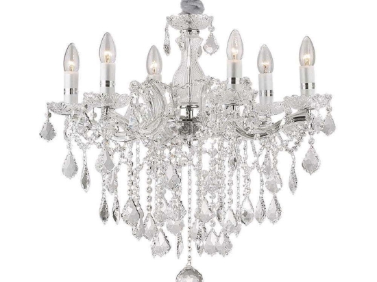 Φωτιστικό Οροφής-Πολυέλαιος Florian 035628 60x77/120cm 6xE14 40W Chrome Ideal Lux