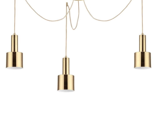 Φωτιστικό Οροφής Holly 231600 60x37/230x24cm 3xE27 60W Gold Ideal Lux