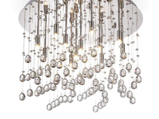 Φωτιστικό Οροφής-Πλαφονιέρα Moonlight 077802 60x36cm 12xG9 40W Chrome Ideal Lux
