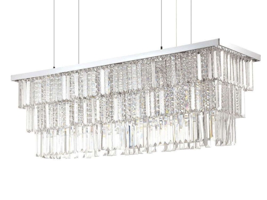 Φωτιστικό Οροφής Martinez 166360 103x70/132x30,5cm 8xE14 40W Chrome Ideal Lux