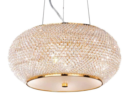 Φωτιστικό Οροφής Pasha' 082172 45x25/234cm 6xE14 40W Gold Ideal Lux