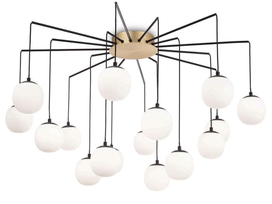 Φωτιστικό Οροφής Rhapsody 236964 95x54/57,5cm 16xG9 15W Black Ideal Lux