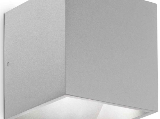 Φωτιστικό Τοίχου - Απλίκα Rubik 326849 10x10x10cm Led 700lm 8,5W 3000K Grey Ideal Lux