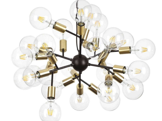 Φωτιστικό Οροφής Spark 238241 60x56/245cm 24xE27 25W Black Ideal Lux
