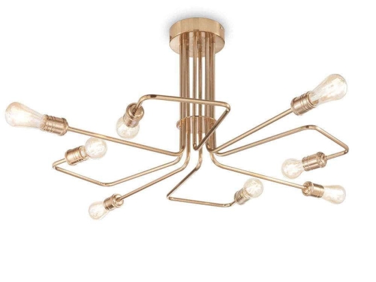 Φωτιστικό Οροφής-Πλαφονιέρα 160313 92x41,5cm 8xE27 60W Gold Ideal Lux