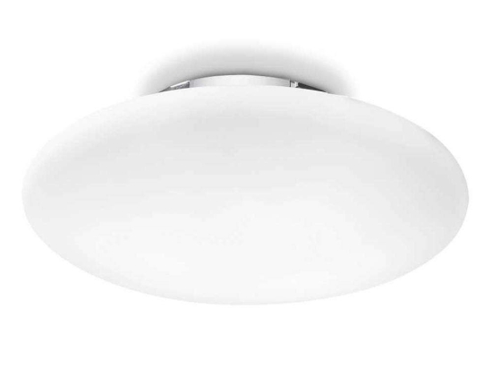 Φωτιστικό Οροφής-Πλαφονιέρα Smarties 009223 33x10cm 1xE27 60W White Ideal Lux
