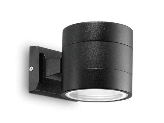 Φωτιστικό Τοίχου-Απλίκα Snif Round 061450 11x11x15,5cm 1xG9 40W IP54 Black Ideal Lux