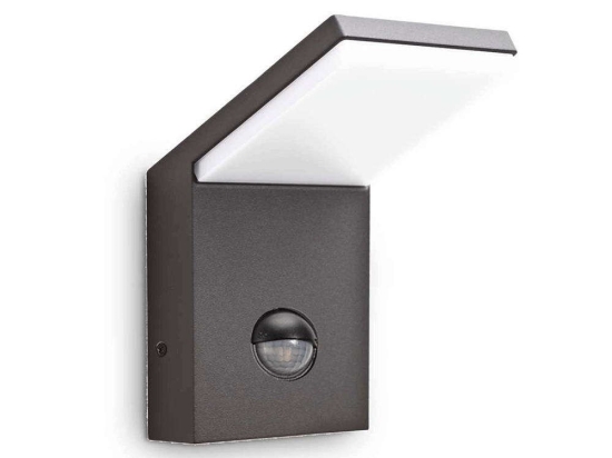 Φωτιστικό Τοίχου-Απλίκα Style 221519 10x17x10,5cm LED 9,5W IP54 4000K Anthracite Ideal Lux