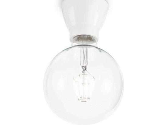 Φωτιστικό Οροφής-Πλαφονιέρα Winery 155227 7,5x6cm 1xE27 60W White Ideal Lux
