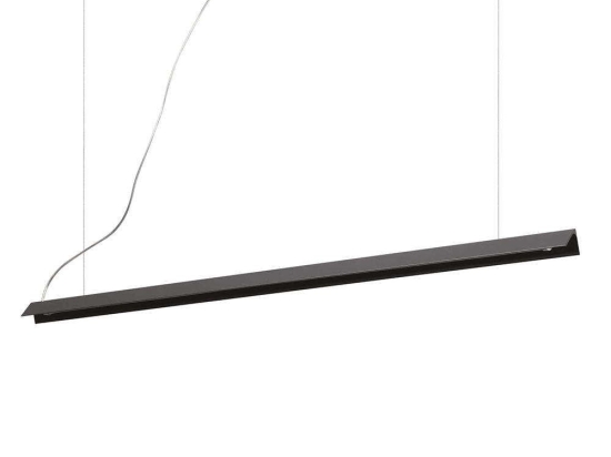 Φωτιστικό Οροφής-Ράγα V-Line 275376 110x9/200x3,4cm LED 20W 3000K Black Ideal Lux