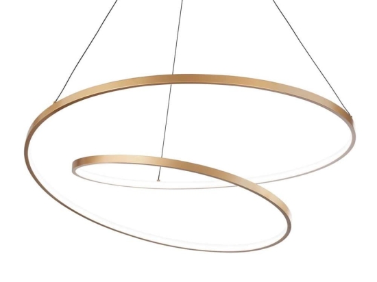 Φωτιστικό Οροφής Κρεμαστό Oz Dali 304595 80x224cm LED 55W 3000K 6100Lm Brass Ideal Lux