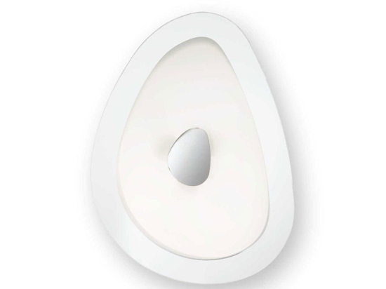 Φωτιστικό Οροφής - Πλαφονιέρα Geko 010861 30x23cm E27 max 2x60W White Ideal Lux