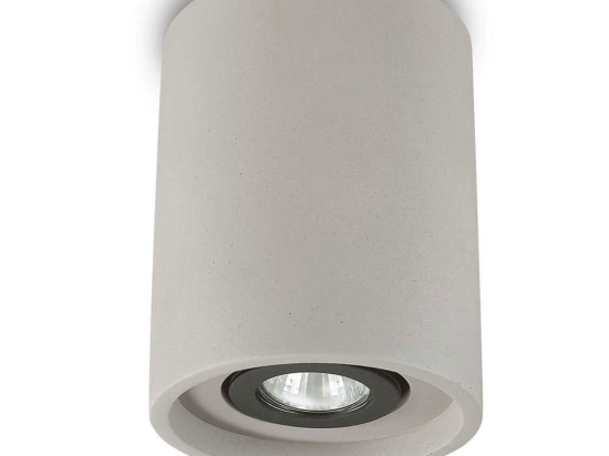 Φωτιστικό Οροφής - Spot Oak Round 150437 13,5x16cm GU10 max 35W Cement Ideal Lux